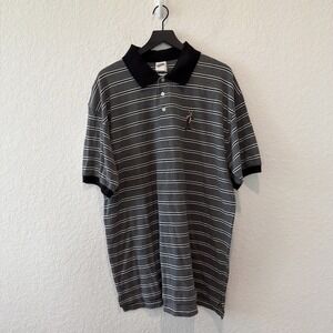 Warner Bros Vintage 1999 Wile E Coyote Looney Tunes Polo Stripes Mens Size XL
